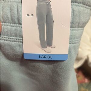 Woman’s Light Blue Cargo Pants